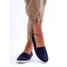 News Sneakers Slip-on women's navy blue 24tx02-7655 sneakers 4