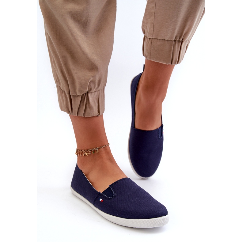News Sneakers Slip-on women's navy blue 24tx02-7655 sneakers 2