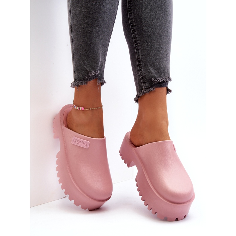 Women's Flip-Flops On A Massive Sole Big Star NN274020 Pink 1