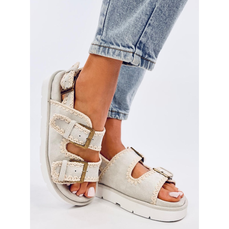 Badey Gray platform sandals grey 2