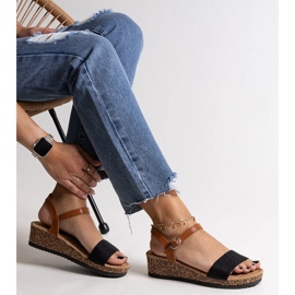 Black Malada low cork wedge sandals 1 Black Malada low cork wedge sandals 1