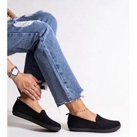 Black Shadhi fabric slip-on sneakers 1