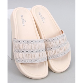 Diakis Beige women's flip-flops 1