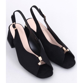 Floris Black high-heeled sandals 1