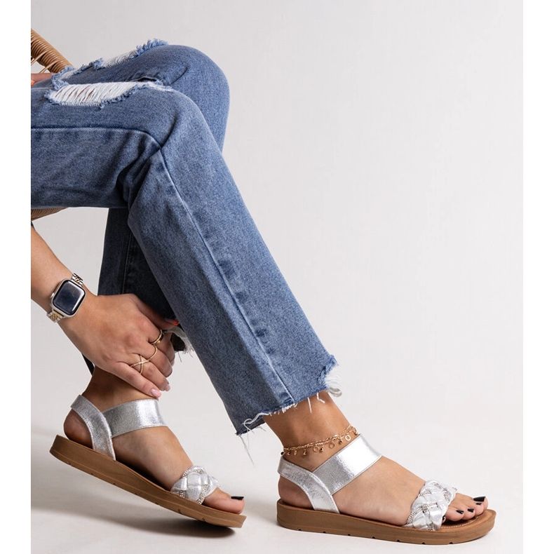 Silver Aldona sandals 1