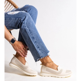 Beige sneakers with a foam sole by Rahima 1