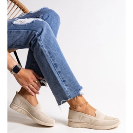 Beige Abadly slip-on sneakers 1