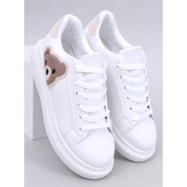 Cedris White teddy bear sneakers 1