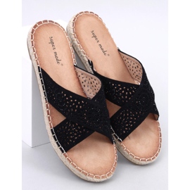 Bakou Black women's espadrille flip-flops 1