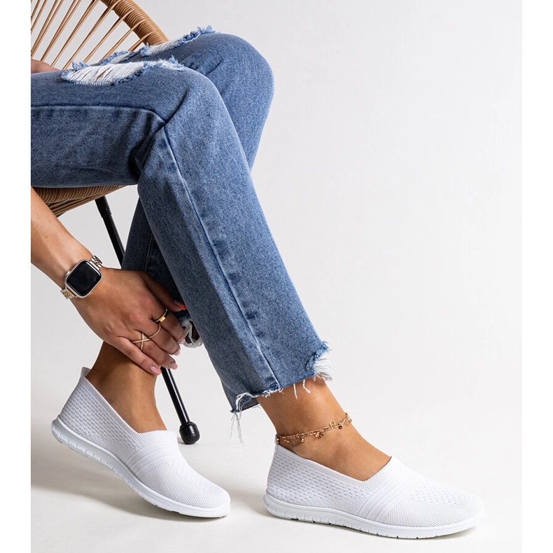 Shalha white slip-on sneakers 1