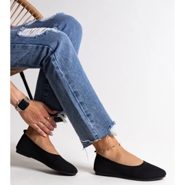 Black fabric ballet flats from Yafia 1