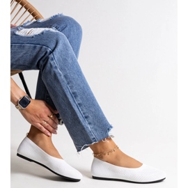 White fabric ballet flats from Yafia 1 White fabric ballet flats from Yafia 1