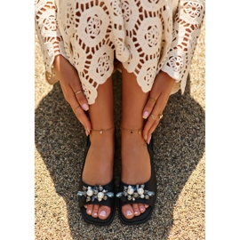 Women's Sandals With Decorations S.Barski KV27-004 Black 1 Women's Sandals With Decorations S.Barski KV27-004 Black 1