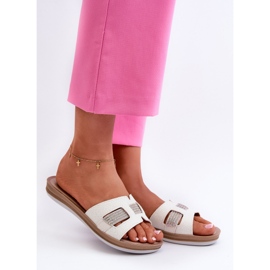 Comfortable Shiny Women's Flip-Flops Inblu BA000050 White 1