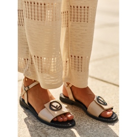 Women's Sandals With Decoration S.Barski KV27-045 Gold golden 1