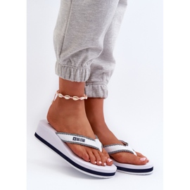 Women's Wedge Flip-Flops Big Star NN274A726 White 1