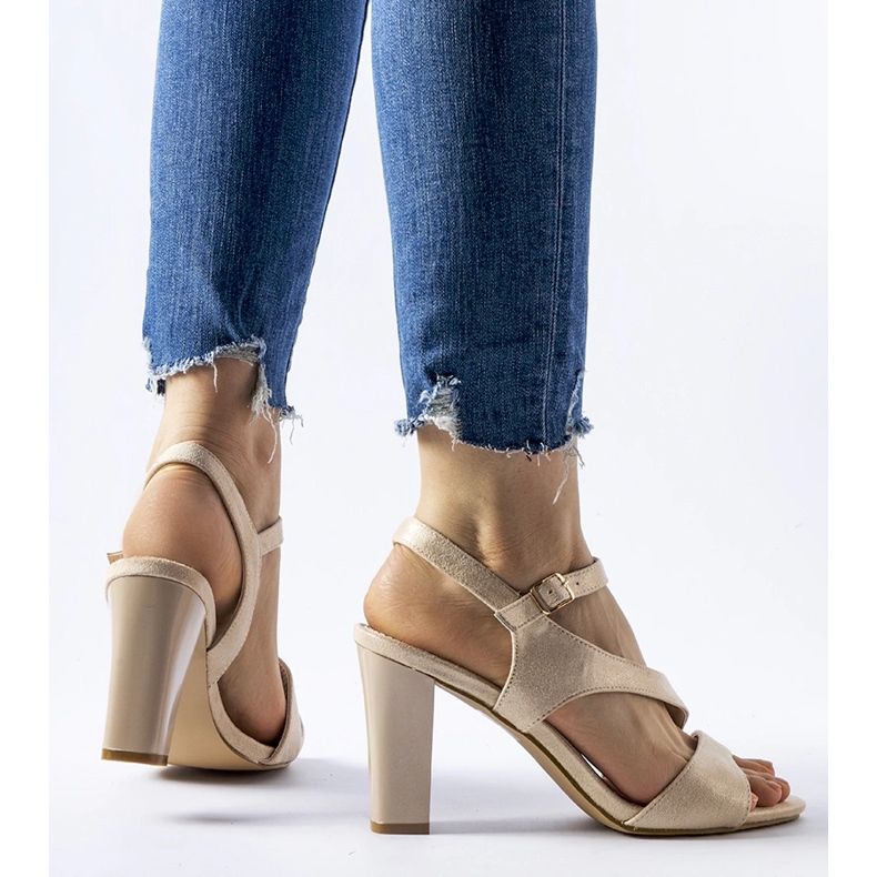 Beige high heel sandals from Murdock 2