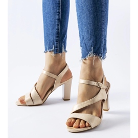 Beige high heel sandals from Murdock 1