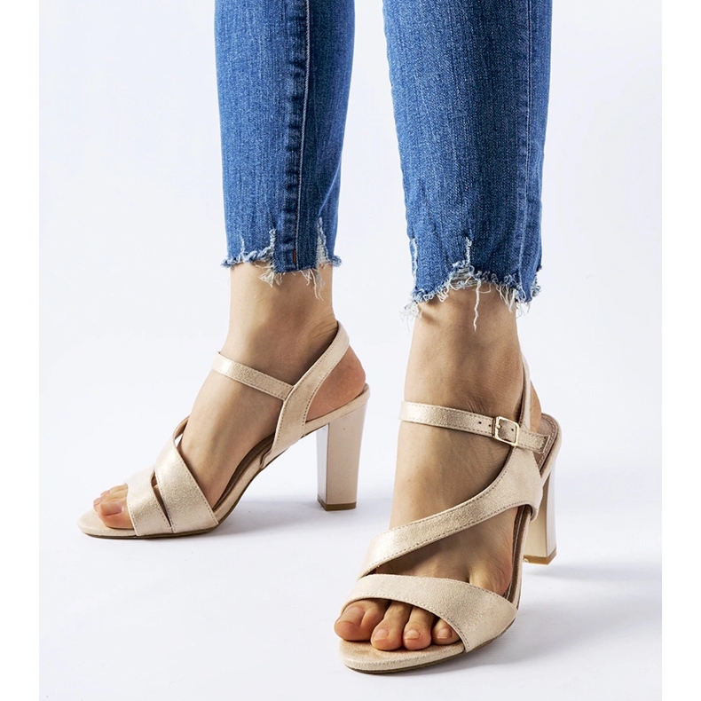 Beige high heel sandals from Murdock 1