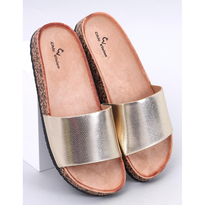 Freys Gold cork flip-flops golden 1