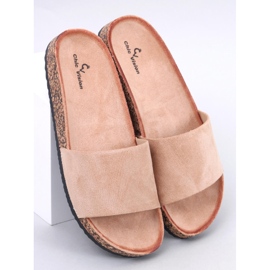 Freys Khaki cork flip-flops beige 1