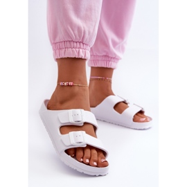 Women's Foam Flip-Flops With Buckles White Luciene 2