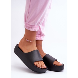 Women's Black Airaplea Foam Platform Flip-Flops 1