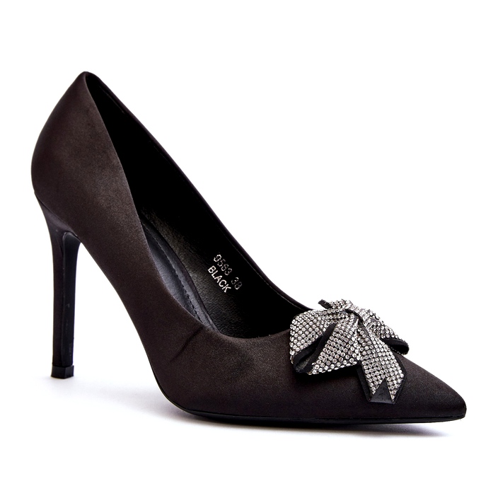 Sweet Shoes Black Fairine high heels with a bow 2