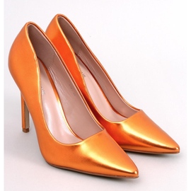 Carra Orange stiletto heel pumps 1