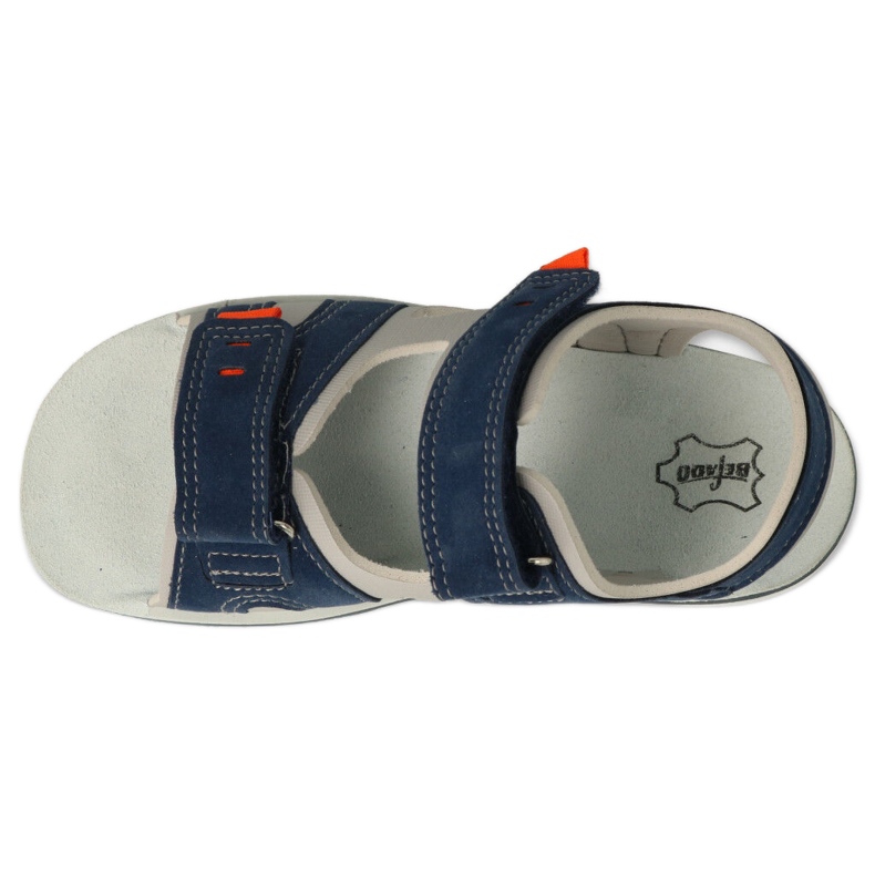 Befado children's sandals with velcro, leather insert 066X103, navy blue 1