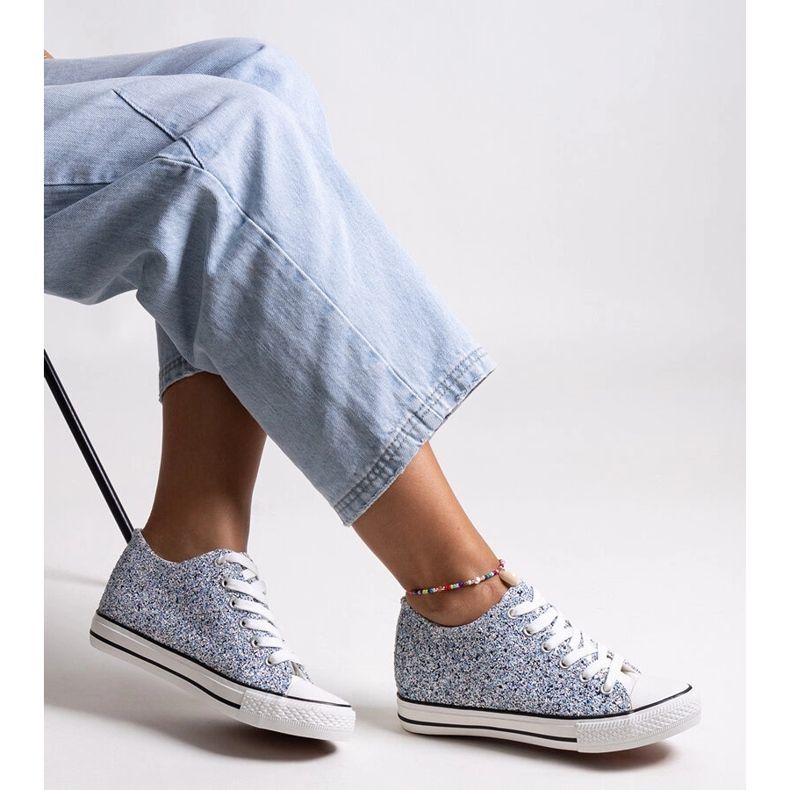 Bez marki Blue shiny Jadwa sneakers 1