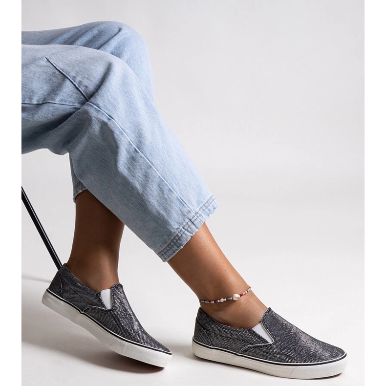 Black shiny Lublubah sneakers 1