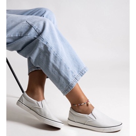 White shiny Lublubah sneakers 1
