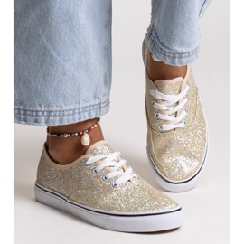Merri gold shiny sneakers golden 1