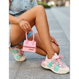 Women's Fashionable Lace-Up Sports Shoes Pink-Mint Chillout! beige 2 Women's Fashionable Lace-Up Sports Shoes Pink-Mint Chillout! beige 2