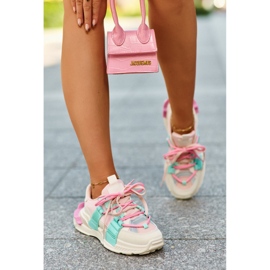 Women's Fashionable Lace-Up Sports Shoes Pink-Mint Chillout! beige 1 Women's Fashionable Lace-Up Sports Shoes Pink-Mint Chillout! beige 1