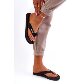 Lightweight women's foam flip-flops Big Star NN274A718 Black 3