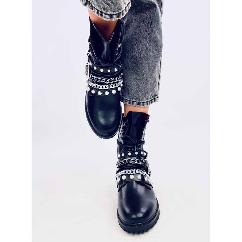 Military boots with chain Luba Black 1