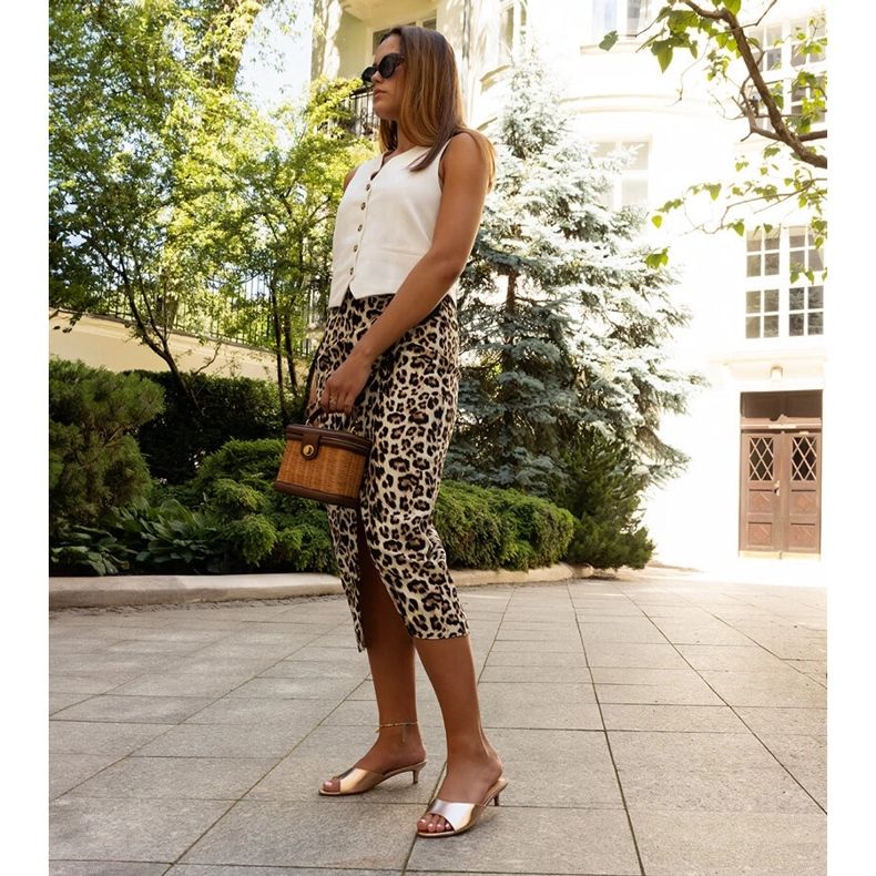 Pink Maloua low-heeled slides 2