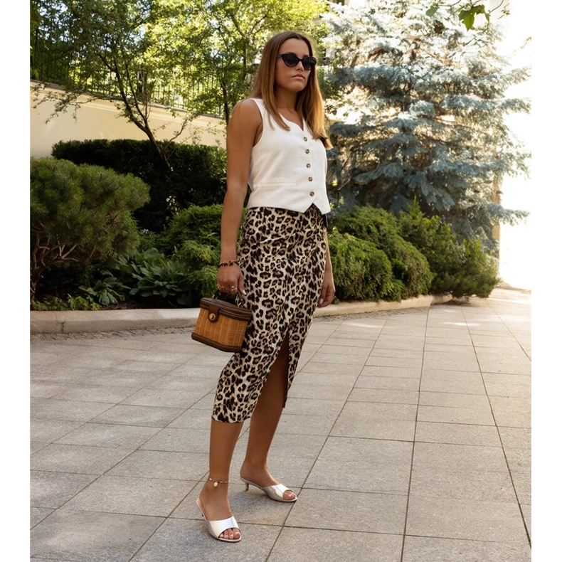 Maloua gold low-heeled slides golden 1