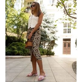 Pink Cantara low-heeled mules 1