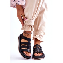 Women's Vegan Velcro Sandals ZAXY JJ285017 black 1