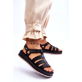 Women's Vegan Velcro Sandals ZAXY JJ285017 black 2