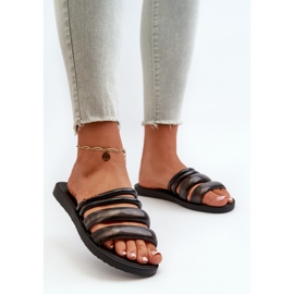Women's Flat Rubber Flip-Flops 26727 Ipanema Puffer Tiras Fem Black 2