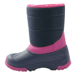 Winter boots super light American Club boots navy blue pink 1