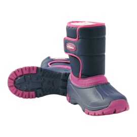 Winter boots super light American Club boots navy blue pink 2