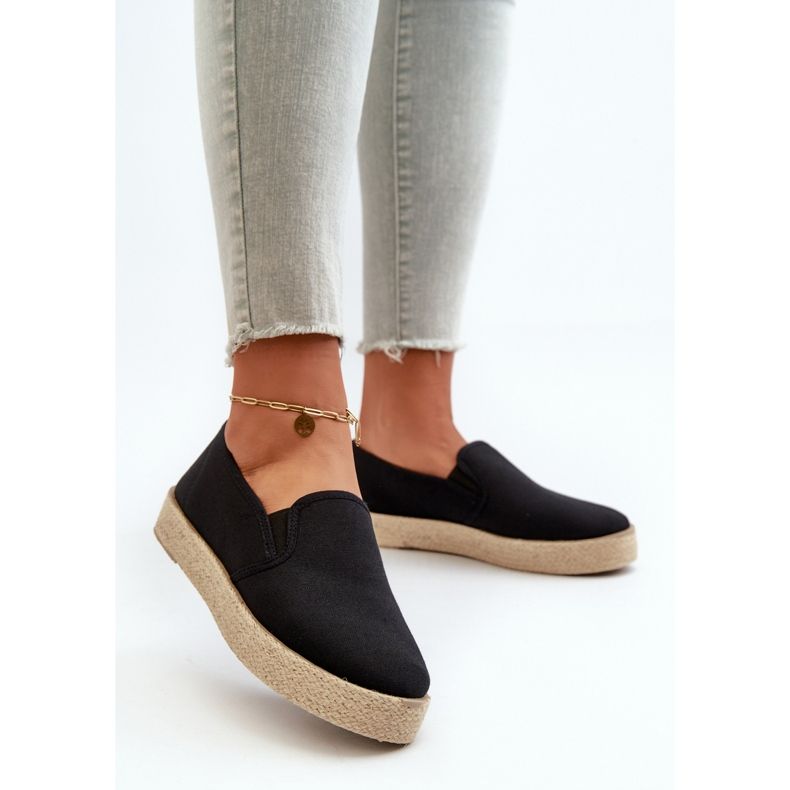 News Women's Espadrilles On Platform Black Naloenma 2