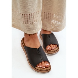 Comfortable Women's Flip-Flops Made of Eco Leather Inblu GS0003I1 Black 2