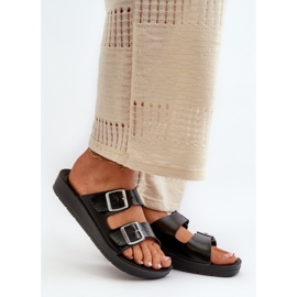 Comfortable Women's Flip-Flops With Buckles Inblu CP000034 Black 2