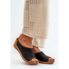 Comfortable Women's Wedge Flip-Flops Inblu NG000002 Black 2